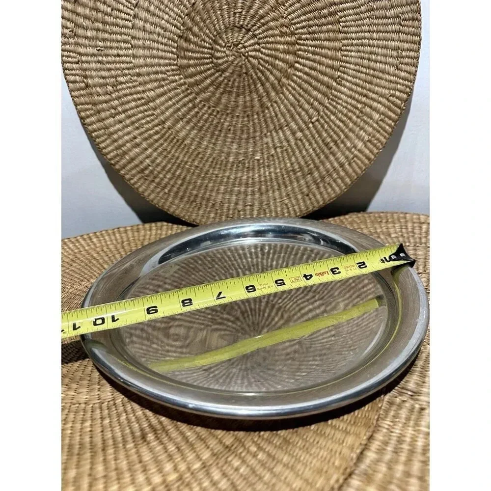 10” Vintage Metal Plastic Tray